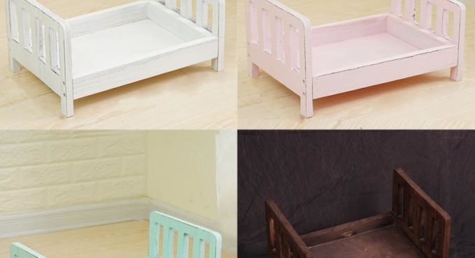Crib Detachable Basket Wood Bed Accessories Photo Shoot Infant Baby Photography Background Studio Props Gift Sofa Posing Newborn