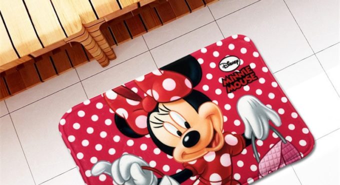 Cartoon Mickey Minnie Mouse mat cushion 38x58cm Door mat Bathroom Mat kitchen Doorway children room balcony mat Bedroom Carpet