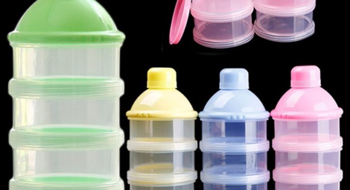 Baby Milk Powder Formula Dispenser Feeding Food Container Storage Feeding Box Toxic-free for Infant Kids Four Grids Bottle Box
