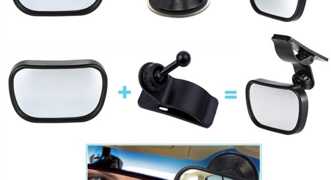 Baby Safety Adjustable Observation Mirror Guard Car Rear Seat Car Accessories 360 Rotating Safety Easy Installation