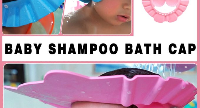 New Adjustable Shampoo Cap Durable Baby Shower Hat Bathing Visor Cap Cartoon Cute Infant Hair Washing Waterproof EVA Shower Cap