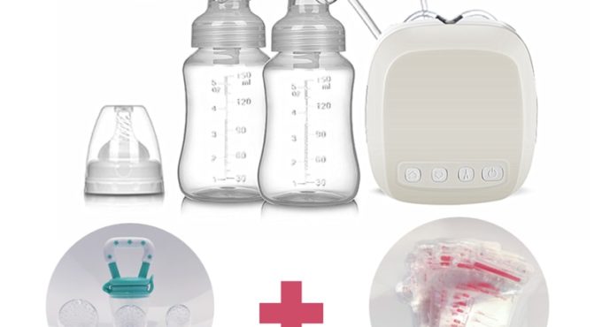 Automactic Double Electric Breast Pump Silicone NippleMilk Bottles Breast Feeding Pump