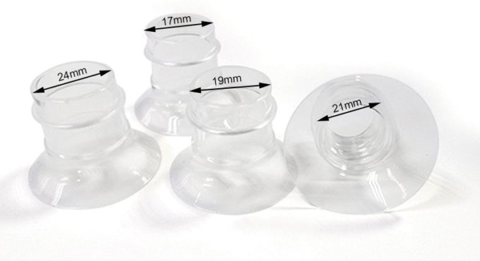 Flange Inserts Use with Handsfree Cups Breast Pump to Reduce 24 or 27 mm Nipple Tunnel Down to 17,19,21,24 mm Breast Pump Horn C