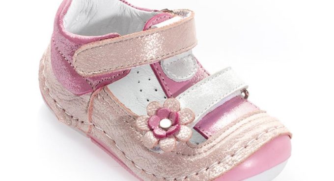 MyWondry Summer Flower Bright Pink Genuine Leather Baby Girl First Step Shoes
