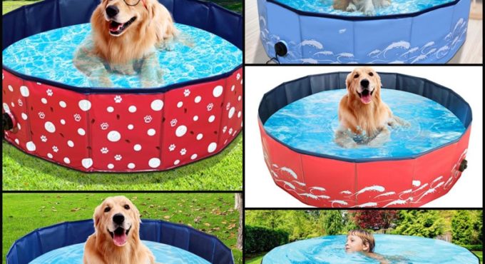 160cm PVC Large Swimming Pools Pet Pool Foldable Dog Bath Tub Outdoor Portable Water Bathing Cat Cleaning Supplies