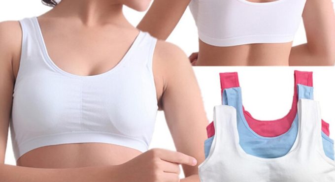 Kids young girls bras underwear belt vest sport training teenager bras