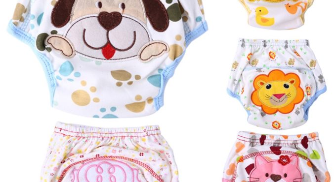 Baby Cotton Diapers Reusable Nappies Washable Infants Children Underwear Nappy Changing Waterproof Training Pants Panties Diaper