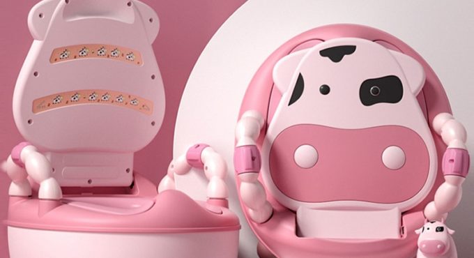 Boys and Girls Potty training Seat Children's Pot Ergonomic Design Potty Chair Comfy Toilets Children Gift --Free Cleaning Brush