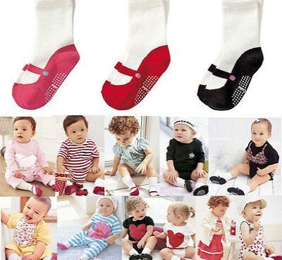 2017 Fashion Baby Girl Warm Socks Dot Children Cute Slip Shoes Cotton Socks Kids 3 Colors