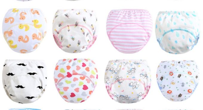 30 Pcs/Lot 3 Layers Baby Training Pants Learning Panties Infant Shorts Boy Girl Diapers Cotton Nappies Underwear