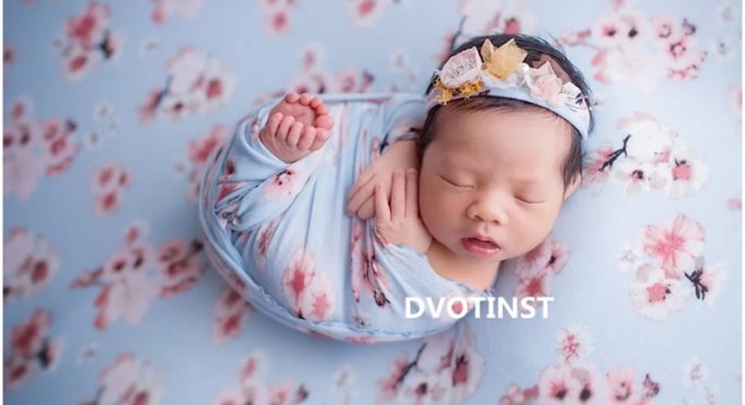 Dvotinst Newborn Baby Photography Props Flora Headband+Hat+Posing Pillow+Wraps+Blanket 5pcs Set Fotografia Accessory Photo Props