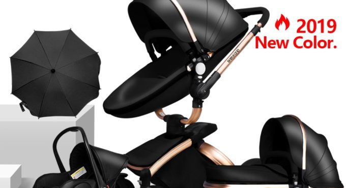 Multi-functional Luxury Baby newborn Stroller 3 in 1 Fashion Carriage with car seat gold frame Umbrella EU No Tax Free Shipping