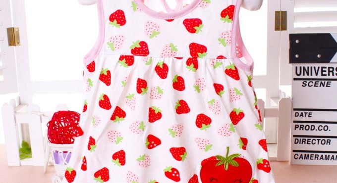 2018 Summer Baby Dress New Girls Fashion Infantile Dresses Cotton Children's Clothes Flower Style Kids Clothing Princess Dress