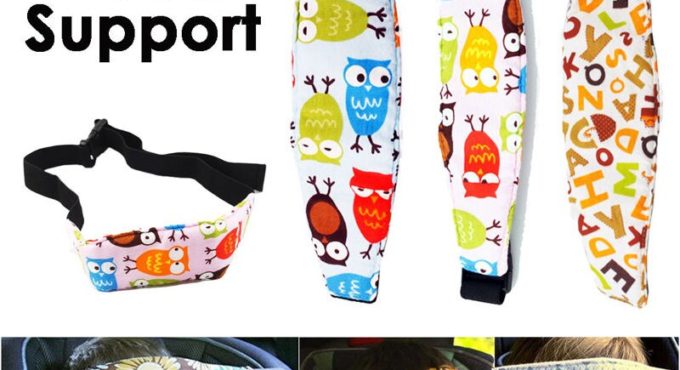 Protect Baby Carriers Head Support Holder Adjustable Print Comfortable Sleep Belt Car Seat Kids Nap Aid Band Carriers Safety