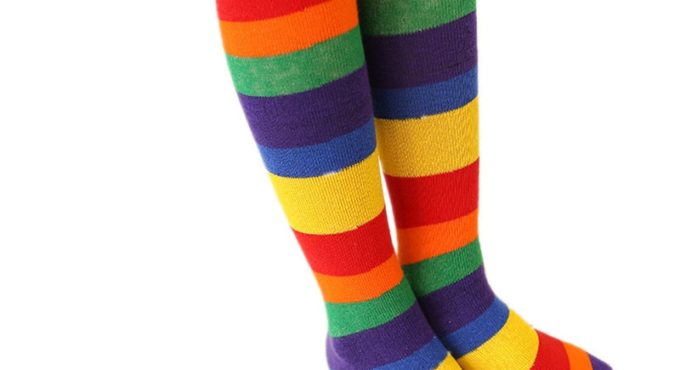Rainbow Striped Girls Socks Children's Tube Tide Fashion Baby Boy Knee High Skarpety Meias Infantil Stuff Kids School Kinder