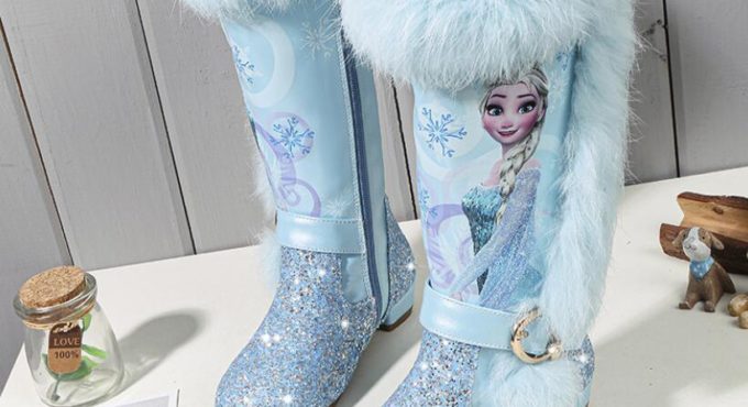Elsa Princess New Plush Warm Baby Toddler Boots Fashion Child Snow Boots Shoes For Boys Girls Winter Shoes Kids Frozen Boots