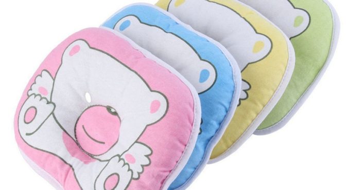 2019 Hot Cute Baby Pillow Newborn Anti Flat Head Syndrome for Crib Cot Bed Neck Support 4 Colors