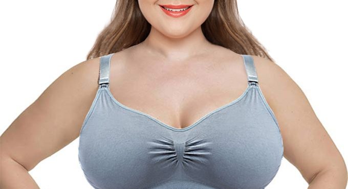 SEXYWG Women's Breathable Supportive Plus Size Cotton Maternity Nursing Front Open Breathable Pregnant Breastfeeding Bra XL-3XL