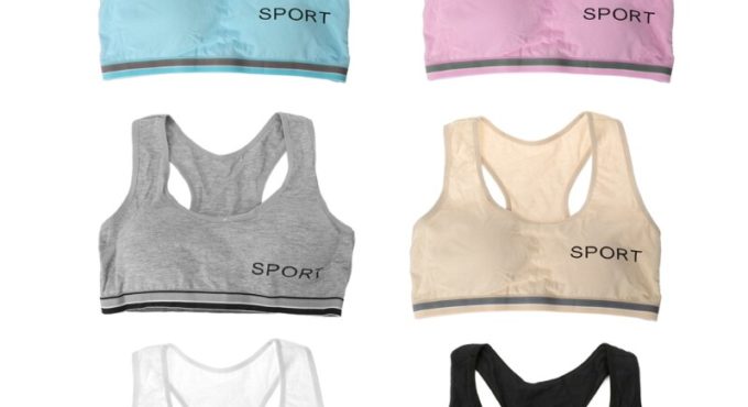 Teenage Girl Underwear Cotton Sport Puberty Bra For Young Student Training Bra