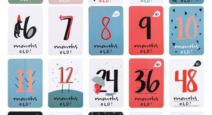 Month Sticker Baby Photography Milestone Newborn Milestone Photographic Props for Infant Growth Commemorative Card Number care