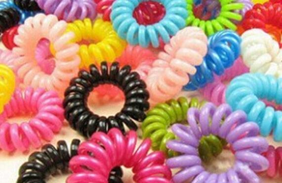 10pcs Telephone Wire Line head band hair Rubber Bands Elastic Hairbands Rope hair ties for girls Hair Accessories