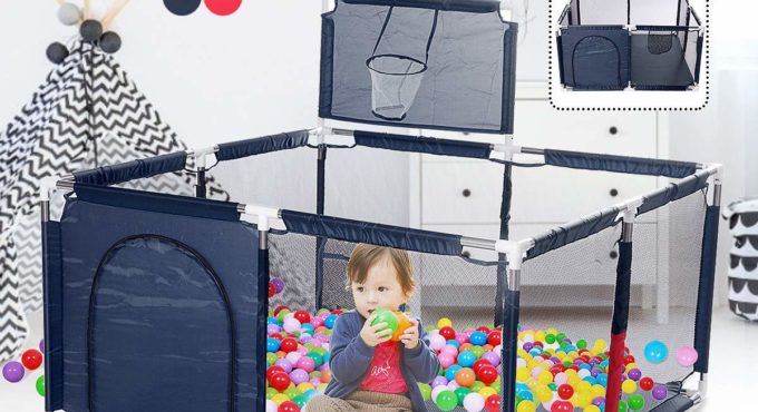 Children Cloth Playpen With Basketball Stands Baby Game Tent Infant Toddler Fence Ball Pit Pool Kids Sport Toy Indoor Basketball
